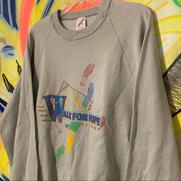 NWT VTG ‘88 Alaskan Walk Of Hope Spellout Crewneck - Picture 6 of 8
